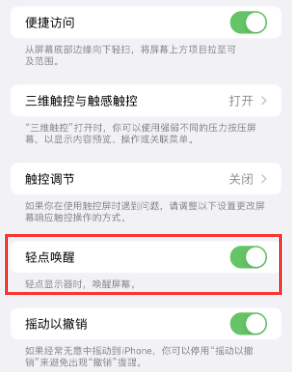 古丈苹果授权维修站分享iPhone轻点无法唤醒怎么办